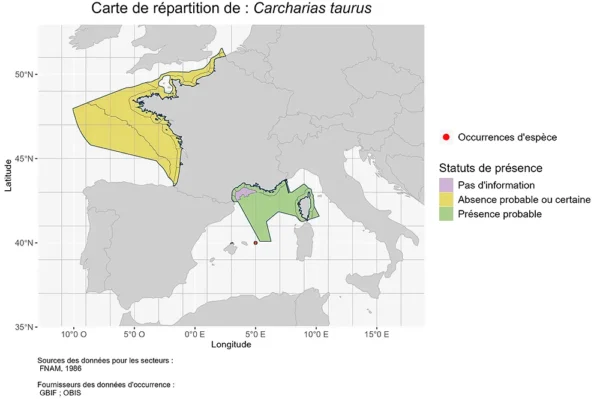 Répartition Carcharias taurus