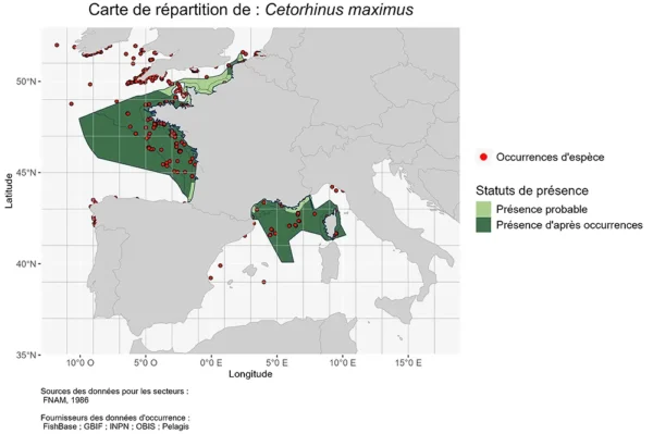 Répartition Cetorhinus maximus - Requin pélerin Répartition Cetorhinus maximus - Requin pélerin
