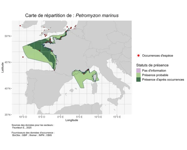 Répartition Lamproie marine