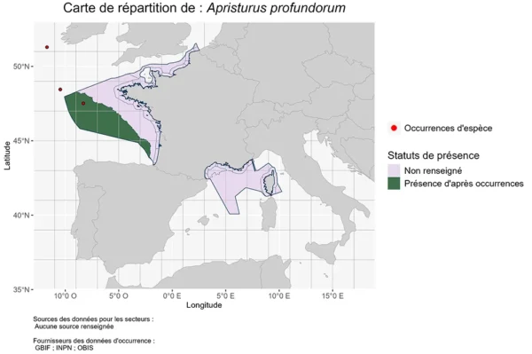 Répartition Apristurus profundorum