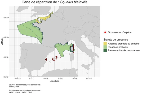 Répartition Squalus blainville