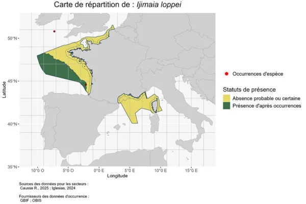 Carte de Répartition de Ljimaia loppei Répartition Ljimaia loppei