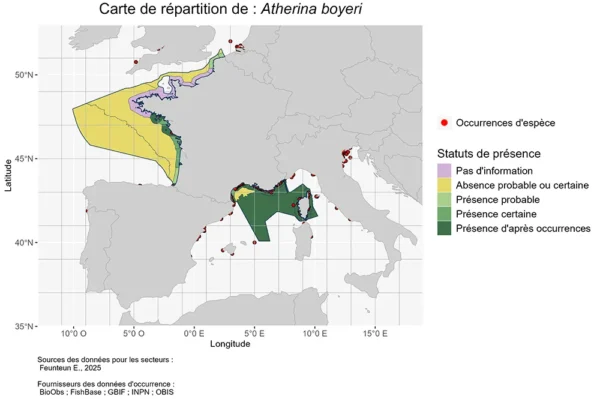 Répartition Atherina boyeri