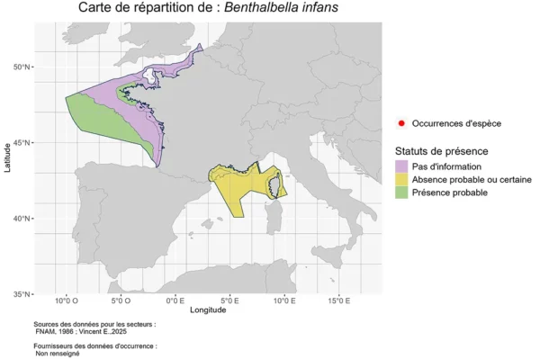 Répartition Benthalbella infans