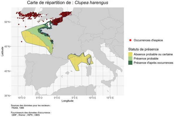 Répartition Clupea harengus