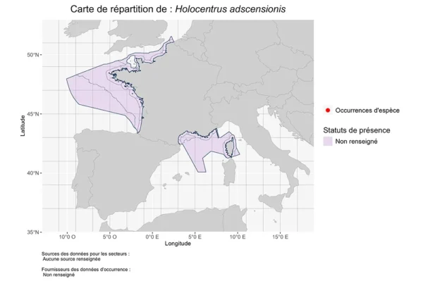Carte de Répartition de Holocentrus adscensionis Répartition Holocentrus adscensionis