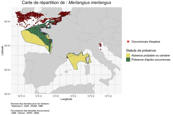 Répartition Merlangius merlangus