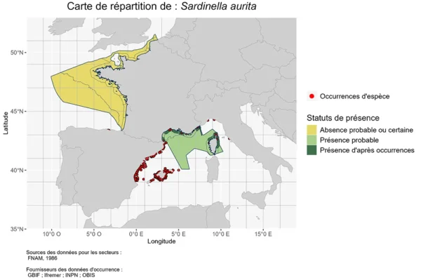 Répartition Sardinella aurita