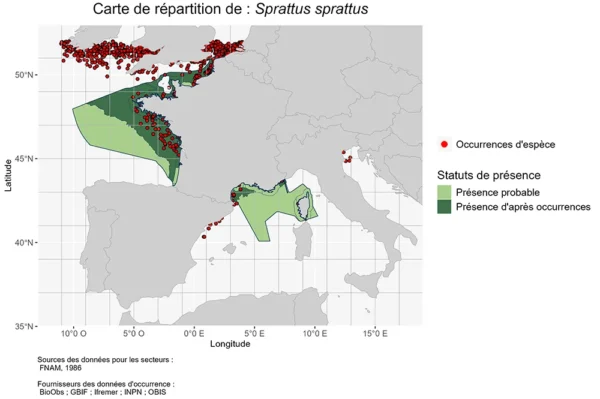 Répartition Sprattus sprattus