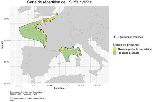Répartition sudis hyalina